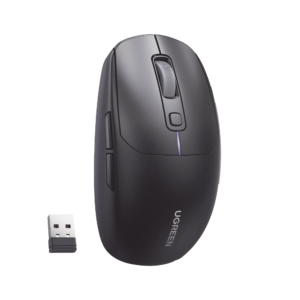 Mouse Gaming Inalámbrico| 5000 DPI | 5 Niveles de DPI |6 Botones | Recargable | Tri-Modo USB/BT/2,4 GHz | Diseño Ergonómico | Alta Capacidad de Batería | Luz Led | Compatible con Windows macOS Android iOS Linux.