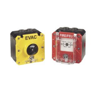 Puntos de llamada antideflagrantes y de alerta para ubicaciones peligrosas y rompen vidrios y botones