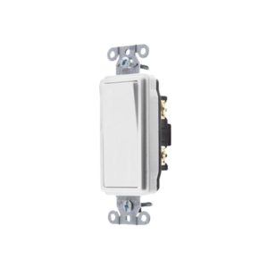 Interruptor Decorador de 20 A 120-277 V CA/ Unipolar / Cableado Lateral y Posterior / Color Blanco.