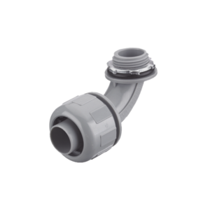 Conector Curvo 90° de Nylon de 3/4" para Tuberí­a Liquidtight Polytuff.