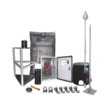 Kit Pararrayo con Accesorios de Instalación, Fabricado en Acero Inoxidable con Protección de Diámetro de 200m.