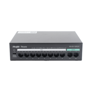 Switch PoE no administrado de 2 puertos Gigabit y 8 puertos 10/100 Mbps