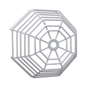 Rejilla de acero Web Stopper® para protección de detectores de humo de vandalismo y accidentes. Bajo perfil, montaje en superficie