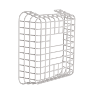 Jaula de acero FIRERAY Damage Stopper® para protección de detectores de haz óptico. Dimensiones 11.52 in (292 mm) altura x 10 in (254 mm) ancho x 3.58 in (91 mm) profundidad