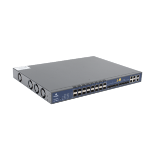 OLT de 16 puertos EPON con 12 puertos Uplink (4 puertos Gigabit Ethernet + 4 puertos SFP + 4 puertos SFP+) , hasta 1,024 ONUS
