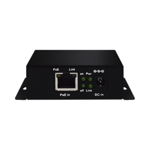 Inyector PoE Extenido Industrial / PoE 802.3 af/at Hasta 30W / Conexión plug and play / Alcance de hasta 250 metros / Aplicaciones CCTV / Alimentación PoE af/at o Vcc 37-57 Vcc