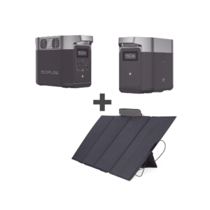 Kit de Estación de Energí­a Portátil 1024Wh + Baterí­a Externa 1024Wh + Panel Solar Flexible 400W (2024Wh Totales)