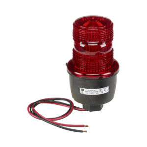 Luz de advertencia LED serie Streamline, 24 Vcc, montaje en tubo, rojo