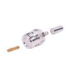Conector N Hembra de Anillo Plegable para Cables RG-58/U, Ní­quel/ Oro/ Teflón.