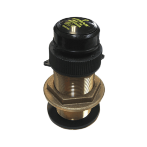 Transductor de bronce Thru Hull, mide temperatura, velocidad, y profundidad.