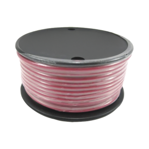 Rollo de cable grado marino calibre 12 en color rojo de 100 pies (30.48 m).