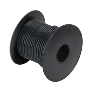 Rollo de cable grado marino calibre 16 en color negro de 100 pies (30.48 m).