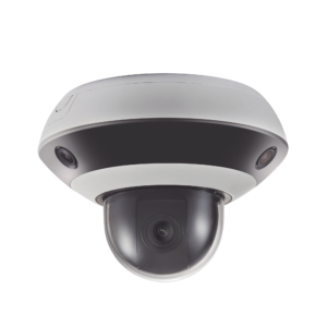 Mini Domo PanoVu 2 Megapixel / 1 PTZ 4X Zoom + 3 Lentes Panorámicos 360° / H.265 / 10 mts IR / Uso en Interior / PoE+ / dWDR / Micro SD