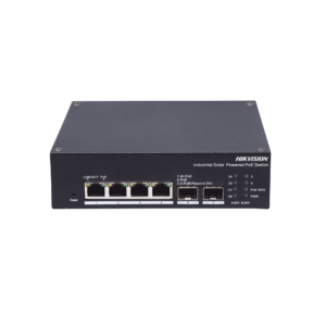 Switch Industrial Administrable Gigabit / 3 Puertos Gigabit PoE+ (30 W) + 1 Puertos Gigabit PoE++ (60 W) / 2 Puertos SFP / 120 W Total / 48 a 57 VCD / Ideal para Proyectos / 300 Metros de Distancia