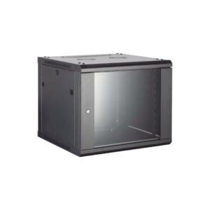 Gabinete para Montaje en Pared - Piso / Puerta de Cristal Templado / Cuerpo Fijo / 4 Unidades de Rack / 19" / Fabricado en Acero