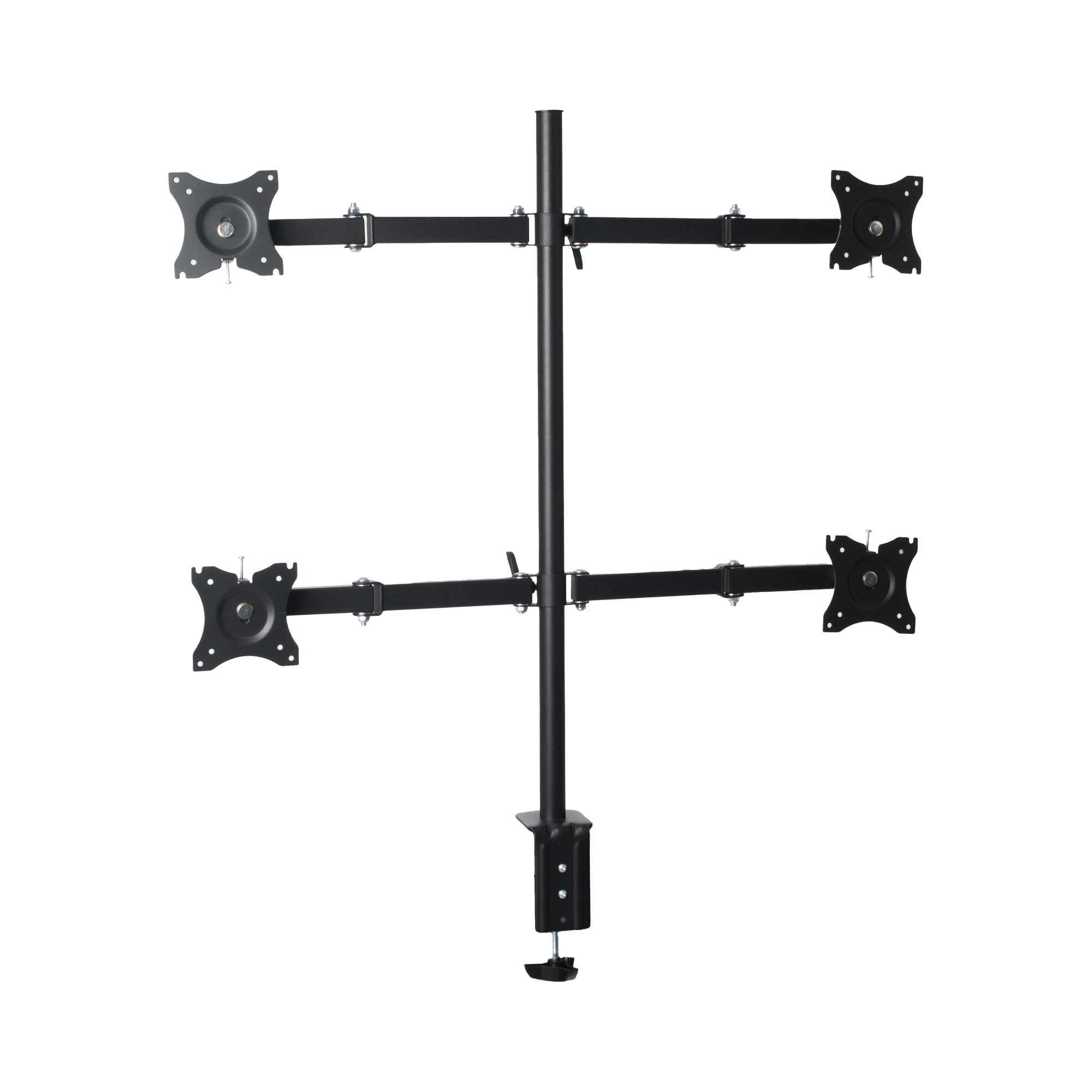 Montaje de Escritorio articulado para 4 monitores de 13 a 27" / Soporta hasta 15 kg / Vesa 75 x 75 / 100 x 100 / Acero