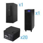 UPS Trifásico de 30 kVA/27 kW, Topologí­a Online Doble Conversión, Voltaje de 208/220 Vca de L-L, Respaldo de 5 Minutos al 100% de Carga, Incluye Módulo y Banco de Baterí­as