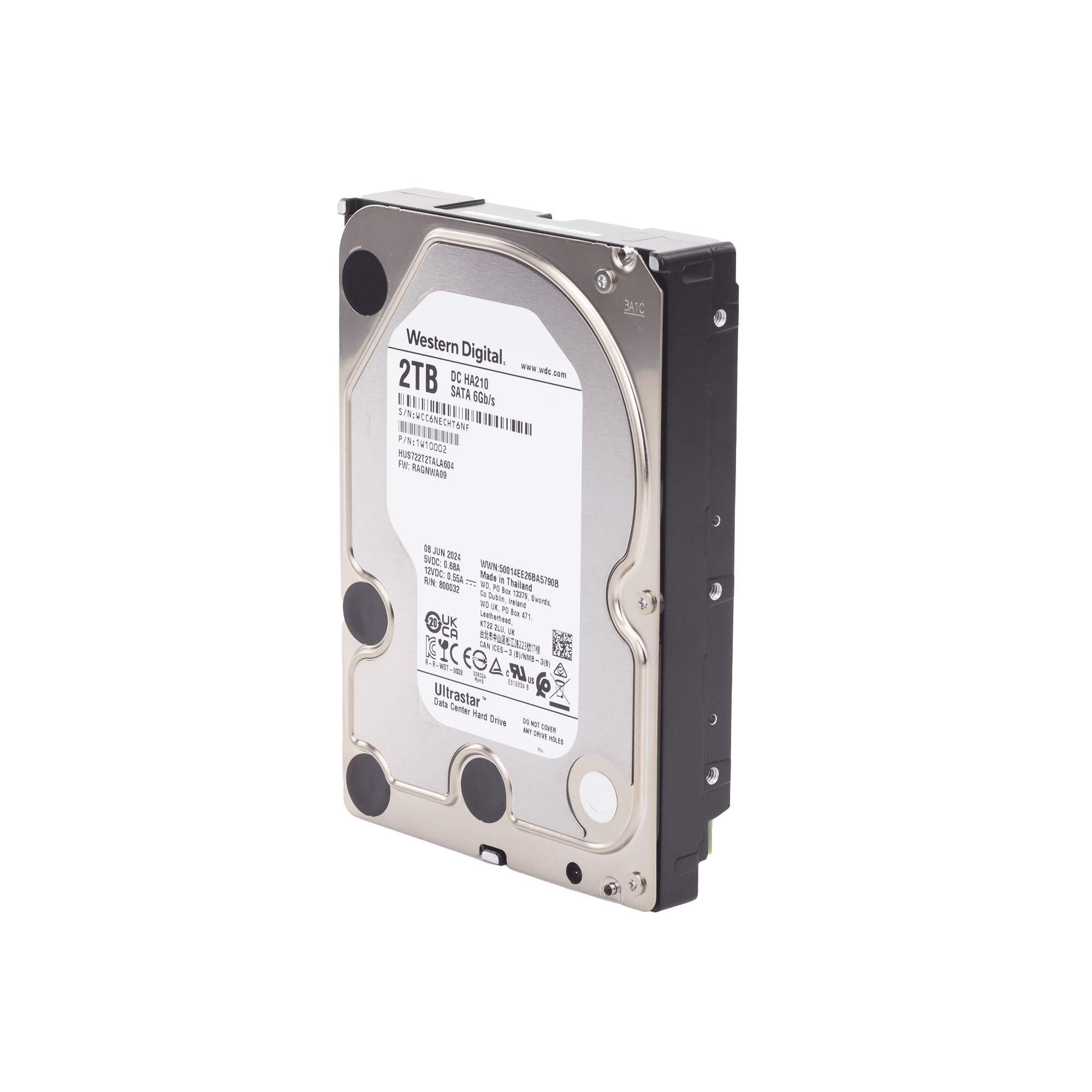 Disco Duro Enterprise 2 TB / Wester Digital (WD) / Serie Ultrastar / Recomendado para Data Center y NVRs de Alta Capacidad / Alto Performace