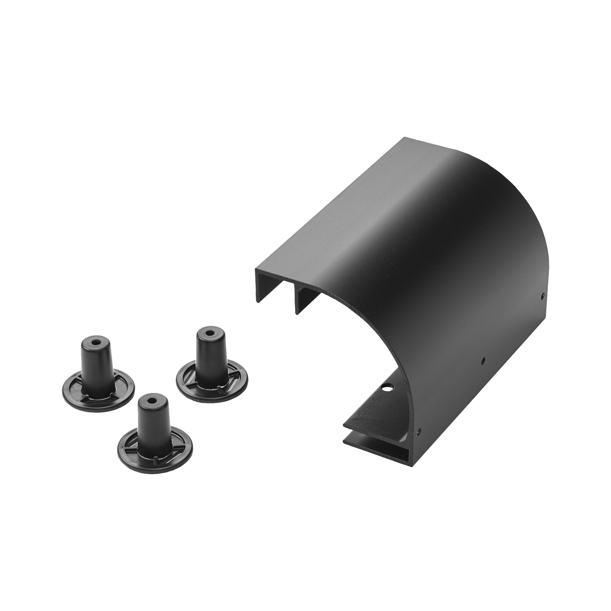 Accesorio de Bajada de Cable, Para Instalación en Escalerilla Hoffman, de Aluminio, Color Negro