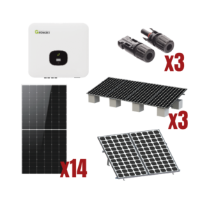 Kit Solar Interconexion  / 8kW  220Vca / Inversor GROWATT / Montaje Incluido