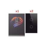 (Wifi) KIT 3 apagadores inteligentes ZigBee y 1 Pantalla de control touch táctil