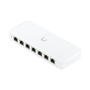 UniFi Switch Ultra 60W Administrable / 8 puertos GbE / (1) puerto POE++ IN opcional y (7) puertos POE+/ Wattaje depende de fuente o POE IN / Incluye fuente AC hasta 62W para POE