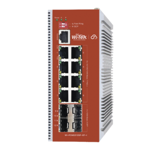Switch L2+ PoE Industrial / Administración Cloud-Web-CLI / 8 Puertos PoE af/at/bt 100/1000 Mbps / 2 Puertos SFP Gigabit / Presupuesto PoE 460 W / Protocolo ERSP (redundancia enlaces)