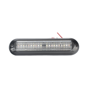 Luz Auxiliar, Ultra Brillante, IP67, 18 LEDs, Tricolor, Color Rojo/Claro/Azul, con mica transparente y bisel negro