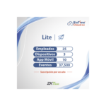 LICENCIA lite de BIOTIME CLOUD 2.0  / 25 USUARIOS / 3 DISPOSITIVOS (Licencia Anual)