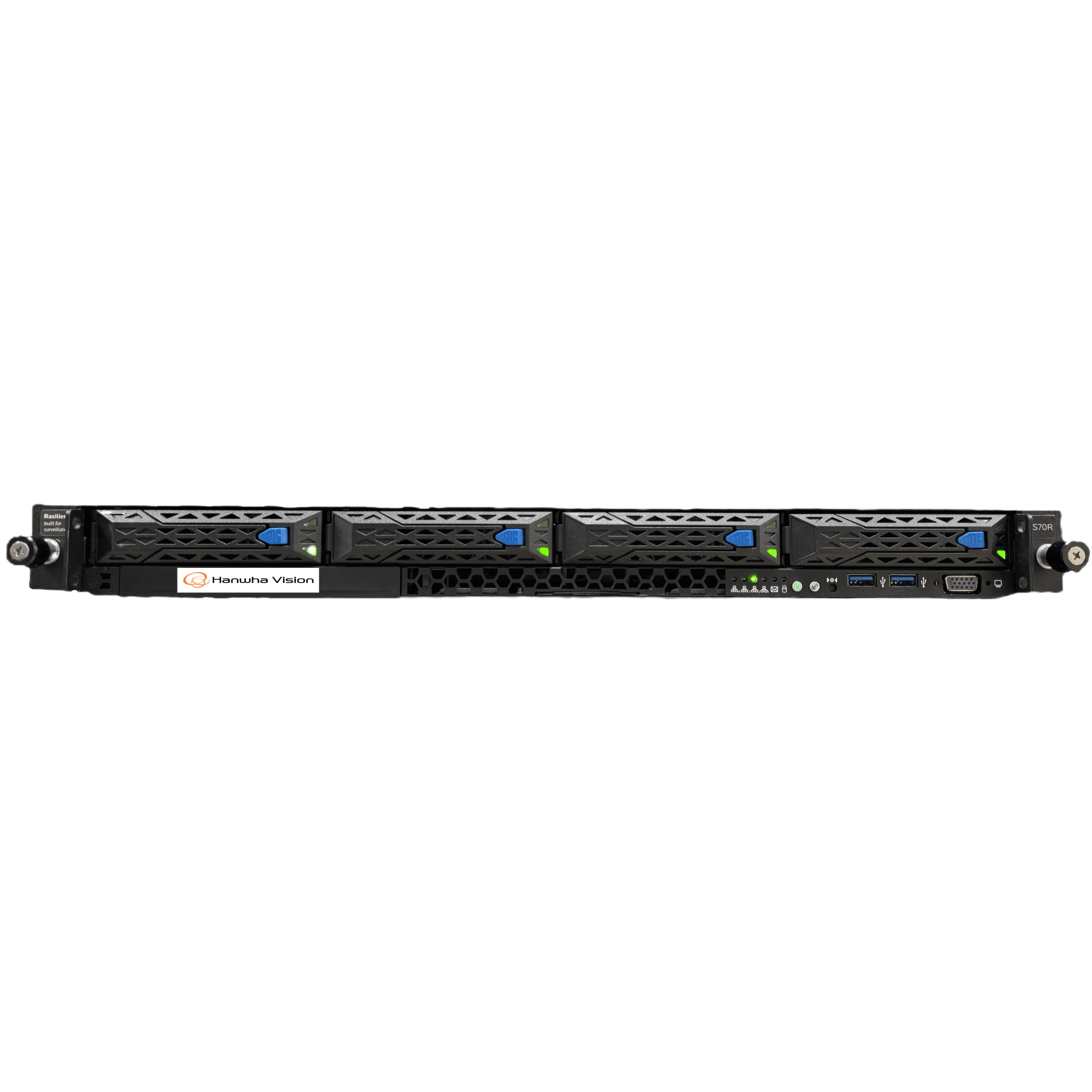 NVR Wisenet WAVE basada en Windows Server / Montable en Rack 1U / Incluye 1 licencia WAVE-PRO-04 / 470 Mbps throughput / Incluye 16 TB para almacenamiento