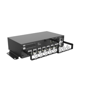 Switch PoE conexión RJ45 compatible con soluciones móviles.