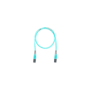 Jumper de Fibra Optica Multimodo 50/125 OM4, LC-LC Duplex, LSZH, Color Aqua, 3 Metros