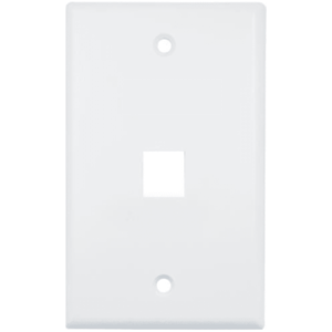 Placa de Pared (Face Plate) / 1 Puerto / Color Blanco / Caja con 20 Piezas / ABS