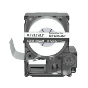 Casete de 175 Etiquetas Autolaminadas de 12.7 x 38.1 mm, para Cables de 4 a 8.1 mm de Diámetro, írea de Impresión Color Blanco