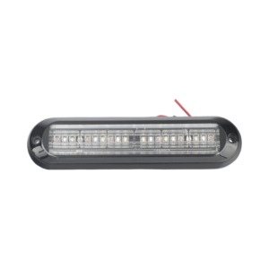 Luz Auxiliar Ultra Brillante  IP67 de 18 LEDs, Color Rojo/Azul/Ambar, con mica transparente y bisel negro