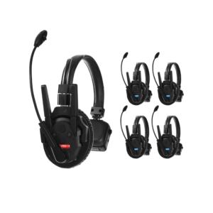 Kit de 5 Intercomunicador Inalámbrico TXtalk Pro / Antenas Externas / Rango 500m / Hasta 13 Unidades Conectadas / Auricular Monoaural / Baterí­a 1050mAh / ABS Ligero y Cuero Suave