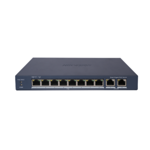 Switch Gigabit PoE+ / Administrable / 8 Puertos Gigabit PoE+ / 2 Puertos Gigabit / Configuración Nube Hik-Partner Pro / Modo Extendido hasta 300 Metros / 110 W