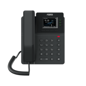 Teléfono IP empresarial para 4 lí­neas SIP con pantalla LCD de 2.4 pulgadas a color, Opus y conferencia de 6 Vías, PoE.