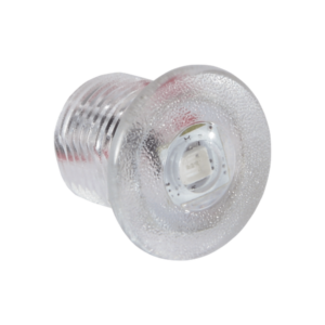 Luz led marina de cortes??a serie Newt, emite luz de color rojo de 45 lǧmenes, para uso exterior e interior, fabricado bajo norma de protecci??n IP67.