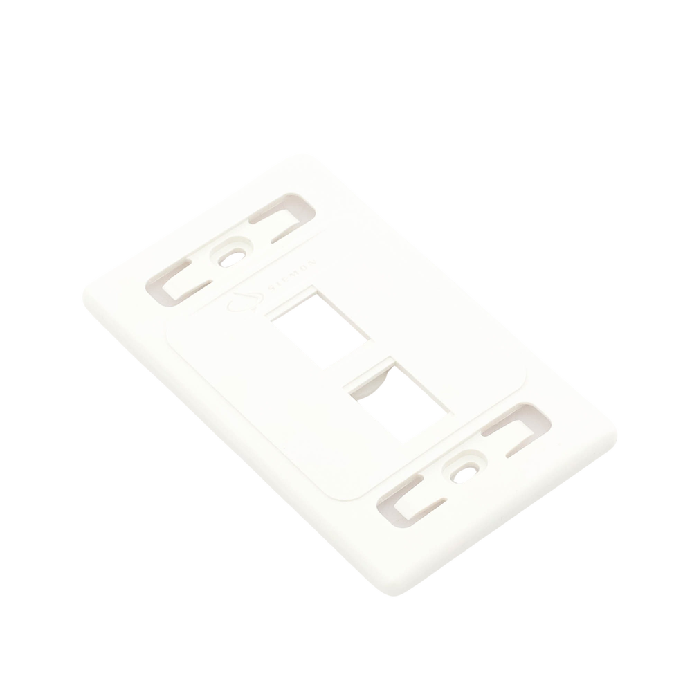 Placa de Pared Modular 10G MAX de 2 Salidas, Color Blanco - Imagen 2