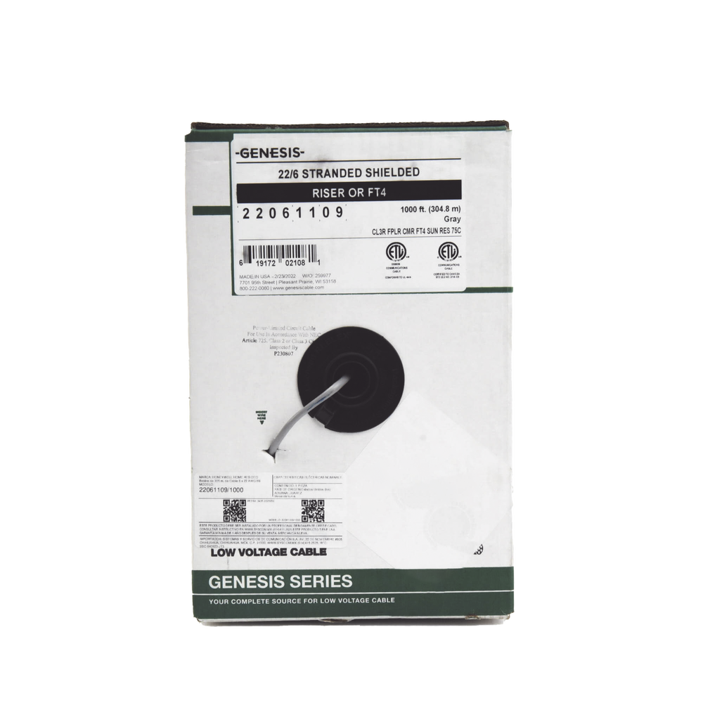 Bobina de 305 Metros (1000 Pies) de Cable / 6 x 22 AWG Blindado / Riser / Color Gris / Para Aplicaciones de Audio, Seguridad y Control - Imagen 4