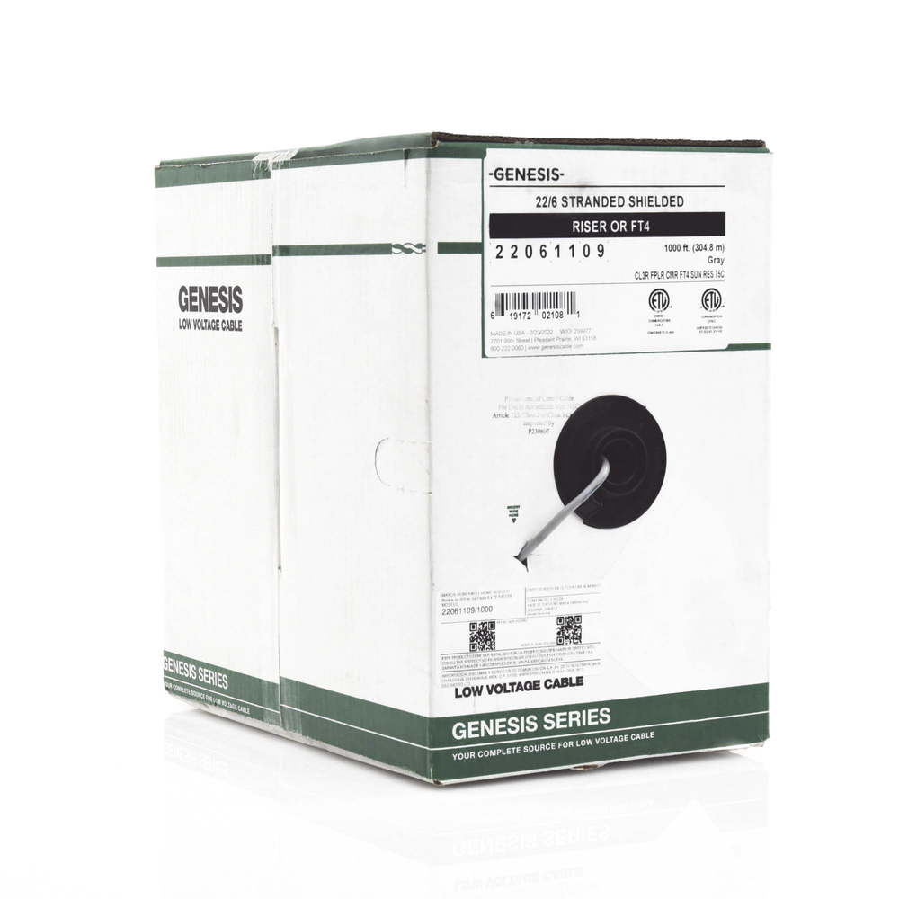 Bobina de 305 Metros (1000 Pies) de Cable / 6 x 22 AWG Blindado / Riser / Color Gris / Para Aplicaciones de Audio, Seguridad y Control - Imagen 3