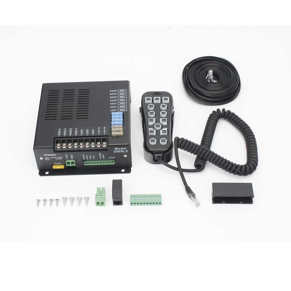 Sirena Vehicular H2 Covert ™ de 200W de Potencia, Con Controlador Unimando de 14 Botones Para Control de Tonos, 7 Salidas Auxiliares y Micrófono - Imagen 5