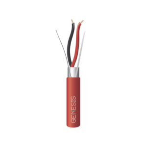 Bobina de 305 Metros (1000 Pies) de Alambre / 2 x 18 AWG / Riser / Blindado / Tipo FPLR / Color Rojo / Para Aplicaciones en Sistemas de Detecci?n de Incendio y Sistemas de Evacuaci?n