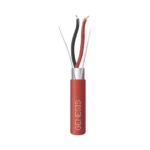 Bobina de 152 Metros (500 Pies) de Alambre / 2 x 18 AWG / Riser / BLINDADO / Tipo FPLR / Color Rojo / Para Aplicaciones en Sistemas de Detecci?n de Incendio y Sistemas de Evacuaci?n
