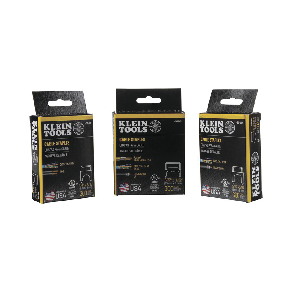 Paquete de 300 Grapas con Aislamiento, para Cables NM (Romex?) como 14/3, 14/3G, 12/3 y otros cables de hasta 11/32 x 19/32 (9 mm x 15 mm / 0.35 x 0.59 pulgadas). - Imagen 5