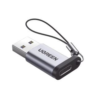 Adaptador USB 3.0 Macho a USB-C 3.1 Tipo C Hembra |Carga y Sincronizaci??n de Datos | Admite Corriente de 3A | Transferencia de hasta 5 Gbps | Amplia Compatibilidad | Chip VL160 | Caja de Aluminio | Color Gris
