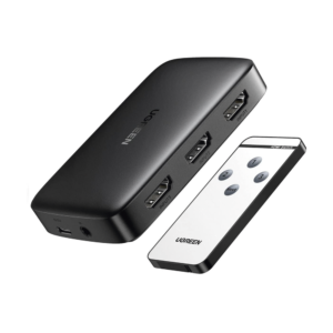 Conmutador HDMI (Switch) 4K@30Hz | 3 Entradas a 1 Salida | 3D | Transmisi??n Estable | Incluye Control Remoto | Receptor de Infrarrojos | Indicador LED | Chip Inteligente | Incluye Cable Micro USB para Alimentaci??n.