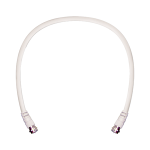 Jumper Coaxial con Cable Tipo RG-6 en Color Blanco de 60.96 Cent?metros (24 Pulgadas) de Longitud y Conectores F Macho en Ambos Extremos. 75 Ohm de Impedancia.