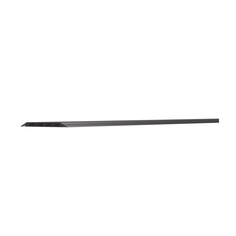 Canaleta de Piso de 4 Vías, Material PVC Rígido, 6 ft de largo, 176 mm de Ancho, Color Negro - Imagen 3